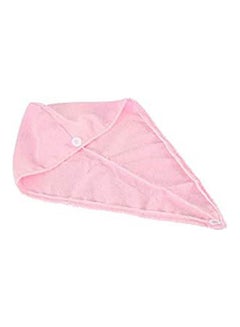 اشتري Women Bathroom Super Absorbent Quick Drying Microfiber Bath Towel Hair Dry Cap Salon Towel Pink في مصر