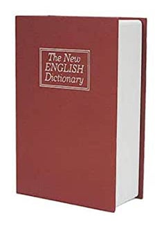 اشتري Dictionary Book Diversion Metal Safe With Key Lock Red في مصر