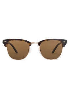 Buy JJ Tints Full Rim Clubmaster Frame Polarized & UV Protected Sunglasses JJ S13088 - 51mm - Brown in UAE