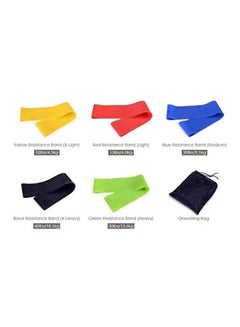 Buy 5Pcs/Set Resistance Band Fitness 5Levels Latex Gym Strength Training Loops Bands Fitness Equipment Yoga in Egypt