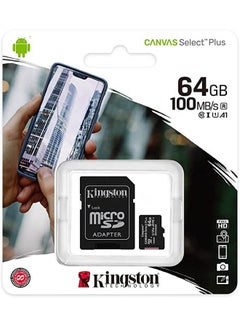 Buy Micsdxc Micro Sd Card With Canvas Select Plus Adapter - 64 Gb 64.0 GB in UAE