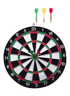 اشتري Tournament Steel Wire Dart Board Double Sided Hanging Dart Game Four Darts Set 12بوصة في الامارات