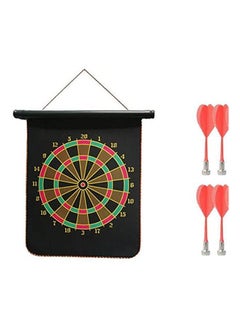 اشتري Magnetic Double Sided Dart Board Wall Hanging Dartboard With 6 Safety Darts 17inch في السعودية