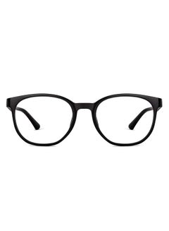 Buy Zero Power Bluecut & Antiglare Round Shape Computer Eyeglasses LB E14271 - Lens Size: 52mm - Black in Saudi Arabia