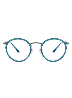 Buy Zero Power Blue Cut & Antiglare Round Shape Computer Eyeglasses LB E13530 - Lens Size: 48mm - Grey in Saudi Arabia