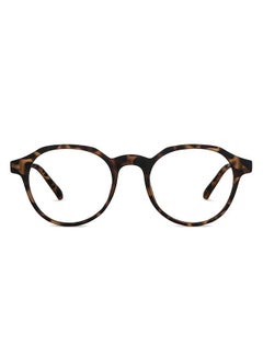 Buy Zero Power Bluecut & Antiglare Round Shape Computer Eyeglasses LB E14060 - Lens Size: 48mm - Brown in UAE