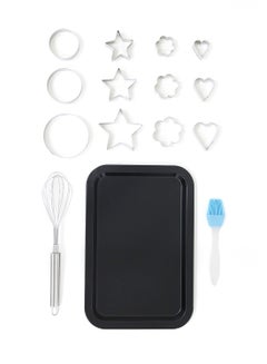 Buy 15 Piece Oven Pan Set - Made Of Carbon Steel - Geometric Shapes - Baking Pan - Oven Trays - Cake Tray - Oven Pan - Black Black Geometric Shapes in UAE