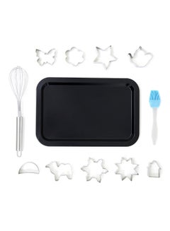 Buy 12 Piece Oven Pan Set - Made Of Carbon Steel - Arabic Shapes - Baking Pan - Oven Trays - Cake Tray - Oven Pan - Black Black Arabic Shapes in UAE