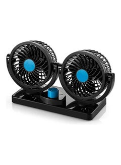 اشتري 12V Dc Electric Car Fan - Rotatable 2 Speed Dual Blade في مصر