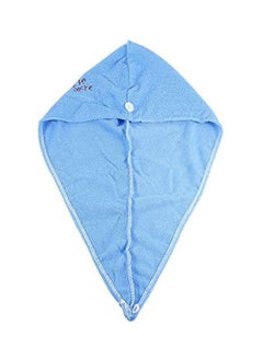 Buy Microfiber Fabric Bath Towel Hair Dry Hat Blue in Egypt