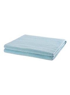 Buy 1Pc Face Towel Solid Color Soft Blue 30X30cm in Egypt