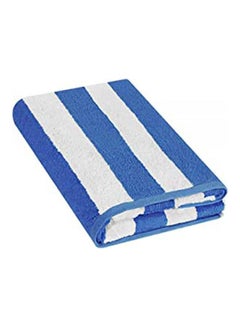 اشتري Cotton Stripe Pattern Beach Towels Blue في مصر