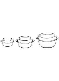 Buy Borcam 6 Pcs R 3Casserole Clear in UAE