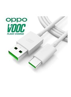 Buy Vooc Flashing Charging USB-C Cable White in UAE