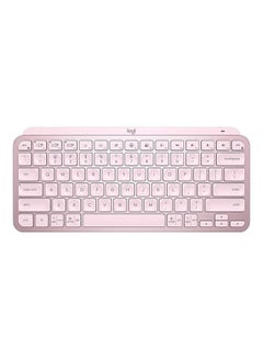 Buy Mx Keys Mini Minimalist Wireless Illuminated Keyboard, Compact, Bluetooth, Backlit, Usb-C, Compatible With Apple Macos, Ios, Windows, Linux, Android, Metal Build /English Arabic layout Pink in Saudi Arabia