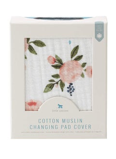 Buy Cotton Muslin Changing Pad Cover Water Color Roses in UAE