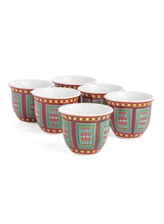 Buy 6Pcs Gahwa Cup Red 20cm in Saudi Arabia