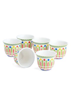 Buy Gahwa Cup 100Cc 6Pcs White 15cm in Saudi Arabia