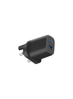 Buy 17W High-Speed Dual Port Charger Black in Saudi Arabia