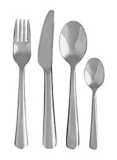 اشتري Cutlery Set 24 Pcs Pure Stainless Steel 316 Grade Heavy Duty. Silver في مصر
