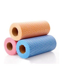 اشتري 150Pcs Roll Reusable Cleaning Wipe, Household &Kitchen Towels Multicolour في الامارات