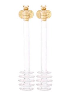 Buy Acrylic Honey Spoon, 2 Pcs White in Egypt