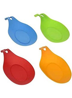 اشتري Kitchen Silicone Spoon Rest Set Of 4 Multicolour في مصر