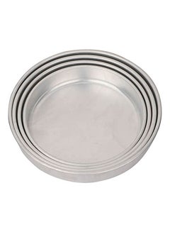 Buy Set Of Round Trays 4 Pieces Silver in Egypt