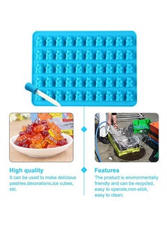 اشتري Silicone Moulds For Wax Melts 50 Bear Mould Wax Melt Mould With Dropper Blue في مصر