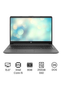 Buy 15-dw3028nx Laptop With15.6 inch HD (1366x768) Display/Intel Core i5-1135G7/8GB RAM DDR4/256GB SSD/2 GB NVIDIA GeForce MX350 Graphics/DOS(Without windows)/ English/Arabic Grey in Saudi Arabia