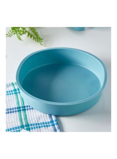 Buy Silicone Round Cake Pan Blue 24.3x5cm in UAE
