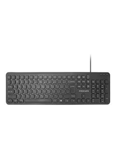 Buy Ultra-Slim Full-Size 106-Keys Quiet Keyboard With 1.6m USB Cord Length Black in UAE