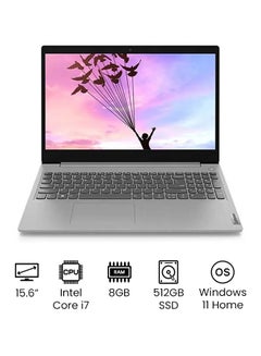 اشتري IdeaPad 3 15ITL6 Laptop With 15.6-Inch Display, Core i7-1165G7 Processer/8GB RAM/512GB SSD/Integrated Graphics /International Version/ English/Arabic Grey في الامارات