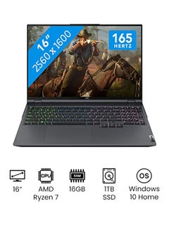 Buy Legion 5 Pro Gaming Laptop with 16" FHD , Ryzen 7 5800H Processor / 16GB RAM / NVIDIA GeForce RTX 3060 / 1TB SSD / Windows 10 Home/International Version English/Arabic Storm_Grey in UAE