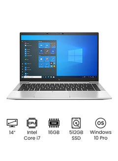 Buy hp, EliteBook 840 G8 Notebook PC With 14" Display, 11th Gen ,Intel Core i7 processor/ 16GB RAM/ 512GB SSD/ Intel Inytergrated Graphics/ Windows 10/International Version English Silver in UAE