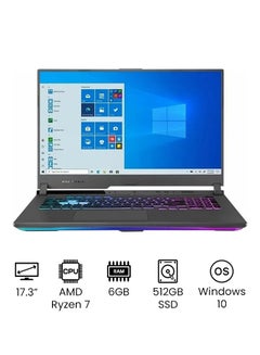 Buy ROG Strix G17 Laptop With 17.3-Inch Display, AMD Ryzen 7-4800H Processer/6GB RAM/512GB SSD/16GB Nvidia GeForce RTX 3060 Graphics Card /International Version English Eclipse Grey in UAE