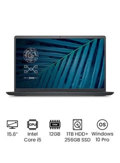 Buy Vostro 3500 Business Laptop With 15.6-Inch FHD Display, Core i5 1035G1 Processer/12GB RAM/1TB HDD+ 256GB SSD /Intel UHD Graphics/Windows 10 Pro/ English/Arabic black in UAE