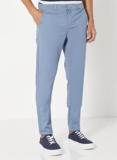 Buy Solid Pattern Stretch Slim Fit Pants Midnight Blue in UAE