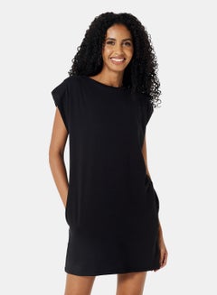 Buy Padded Shoulder T-Shirt Black in UAE