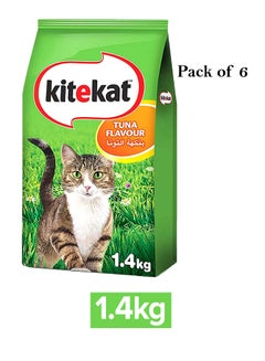 Buy Tuna Flavour Dry Adult Cat Food 1.4kg Pack of 6 in UAE