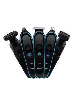 Buy KM-690 Professional 5-In-1 Multi-Function Hair Clipper Set Blue/Black 22x18.5x6.5cm in UAE