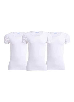 Buy Under Shirt Set Of 3 For Men White in Egypt