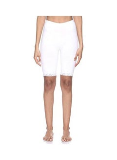 اشتري Elastic-Waist High-Rise Lace-Trim Undershorts White في مصر