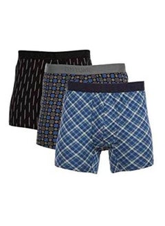 Buy Set Of 3 Patterned Boxers Multicolour in Egypt