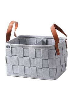 Buy Diaper Caddy, Foldable And Portable Organizer, Nursery, New Born Baby Nappy Diaper Toy Books Storage, Large, Organizer, Shower Gift Basket, Cotton, Grey in UAE