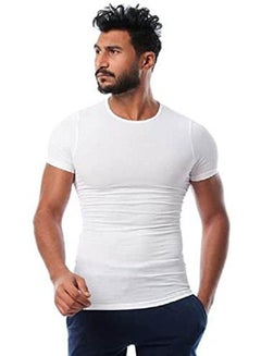 Buy Half Sleeve Undershirts 3 Pieces White in Egypt