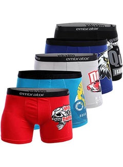 Buy Printed Boxer Briefs  Set Of 5 Multicolour in Egypt