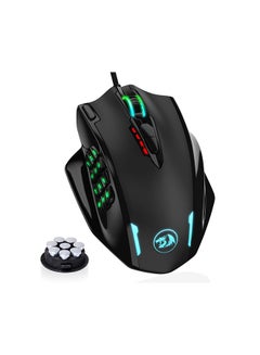 Buy M908 IMPACT MMO Gaming Mouse up to 12,400 DPI High Precision Laser Mouse for PC, 18 Programmable Buttons, Weight Tuning Cartridge, 12 Side Buttons in UAE