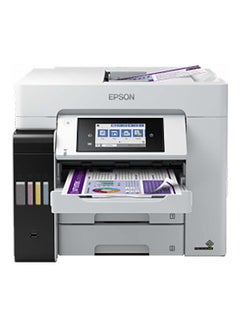 اشتري Ecotank L6580 Office Ink Tank Printer A4 Colour 4-In-1 Printer With ADF, Wi-Fi And Smart Panel Connectivity And Lcd Screen Black في الامارات