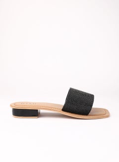 Buy Casual Flat Sandals Black in UAE